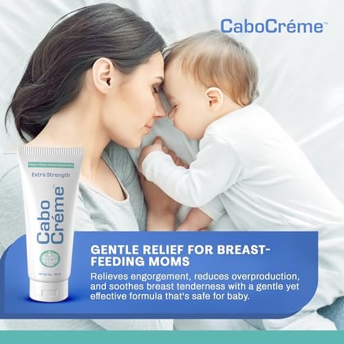 CaboCréme Extra Strength Cabbage Breast Cream - 2X Strength for Engorgement Relief and Breastfeeding Weaning Support - Dry Up Breast Milk - OB-GYN Created & Breastfeeding Mother-Approved - 2 oz Avelisse
