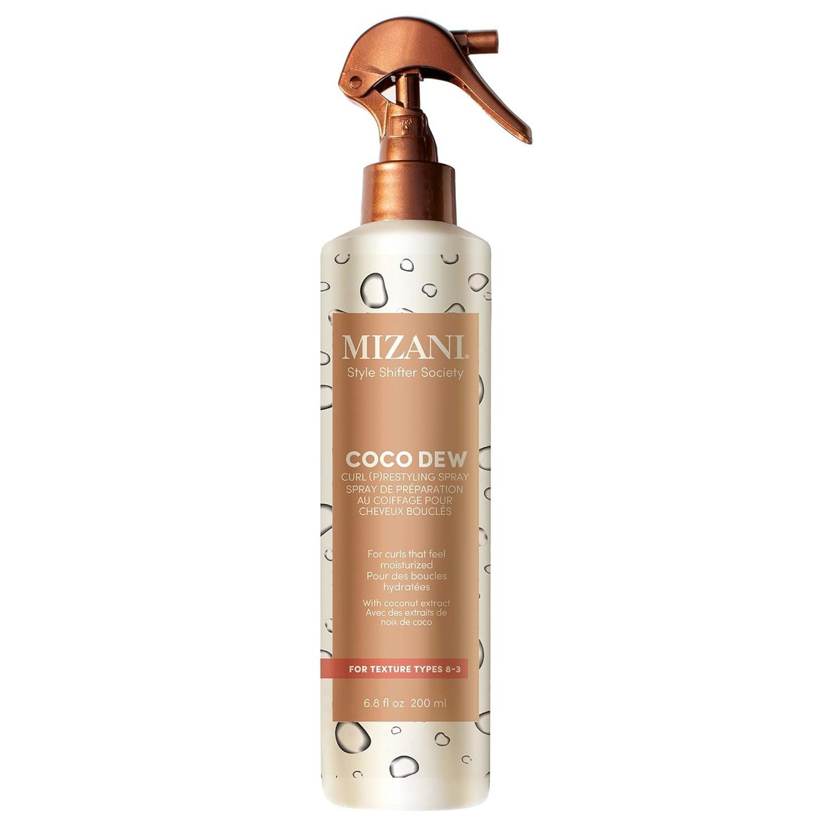 Mizani Style Shifter Society Coco Dew Curl Restyling Spray with Coconut Oil – 6.8 Fl Oz Avelisse
