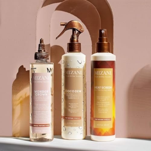 Mizani Style Shifter Society Heat Screen Heat Protectant Spray - Anti-Frizz & Glossy Shiny Finish for Textured, Curly, and Coily Hair Avelisse