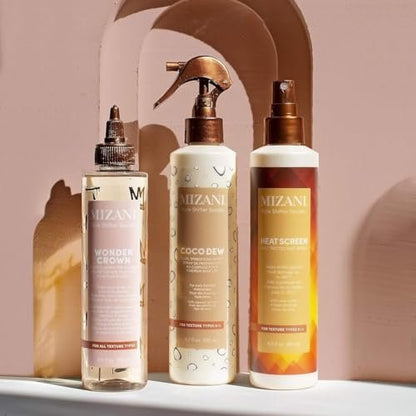 Mizani Style Shifter Society Heat Screen Heat Protectant Spray - Anti-Frizz & Glossy Shiny Finish for Textured, Curly, and Coily Hair Avelisse
