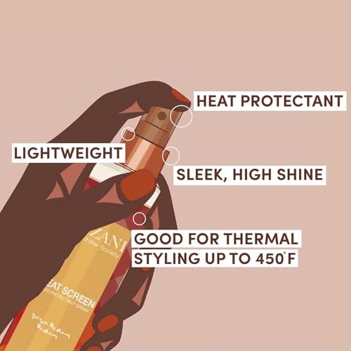 Mizani Style Shifter Society Heat Screen Heat Protectant Spray - Anti-Frizz & Glossy Shiny Finish for Textured, Curly, and Coily Hair Avelisse