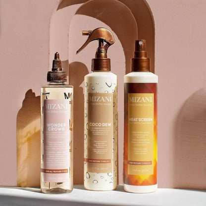 Mizani Style Shifter Society Heat Screen Heat Protectant Spray - Anti-Frizz & Glossy Shiny Finish for Textured, Curly, and Coily Hair Avelisse