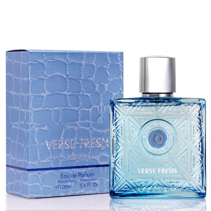 NovoGlow Verse Fresh for Men Eau De Parfum Spray - 3.4 Fl Oz Long Lasting Citrusy Floral & Woodsy Fragrance Avelisse