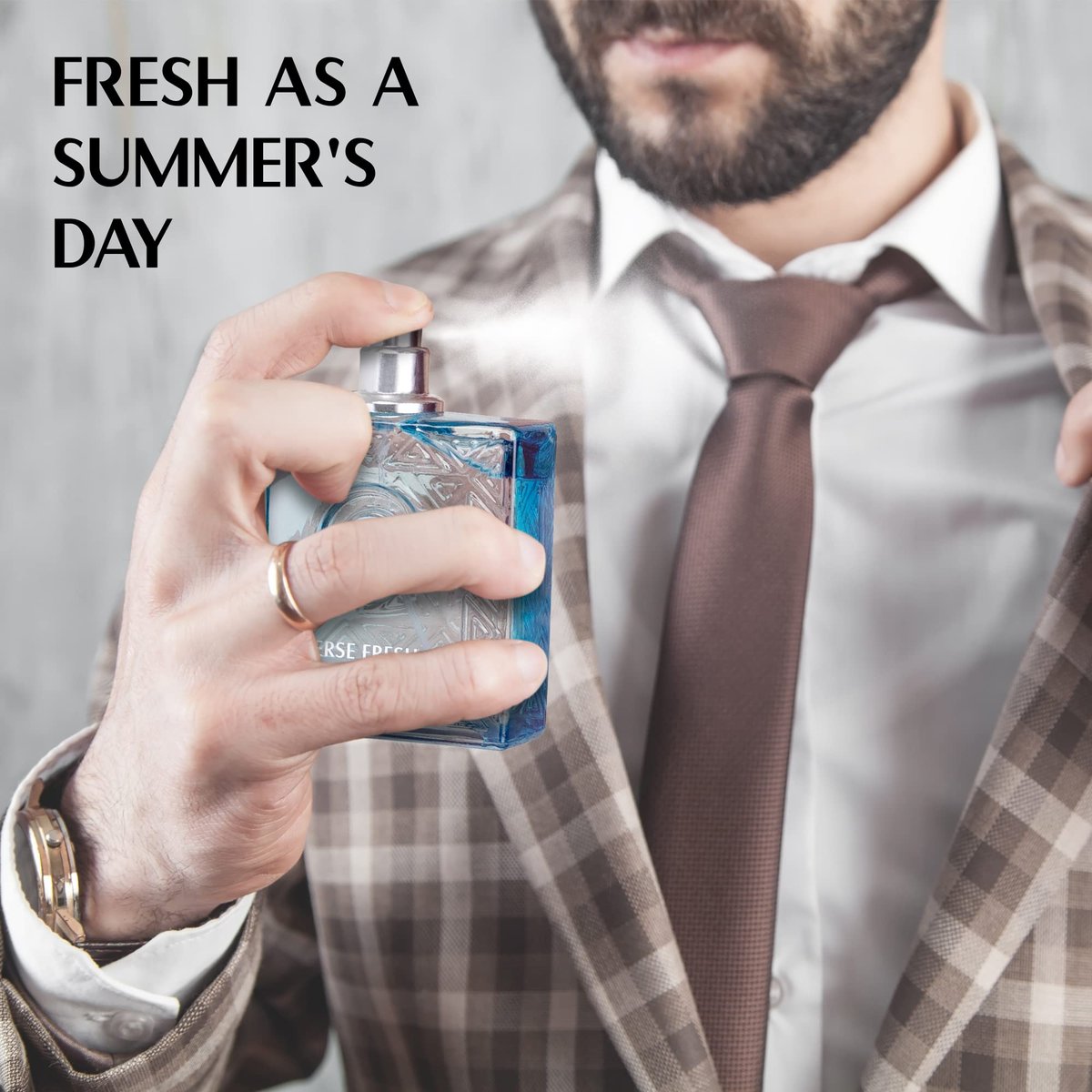 NovoGlow Verse Fresh for Men Eau De Parfum Spray - 3.4 Fl Oz Long Lasting Citrusy Floral & Woodsy Fragrance Avelisse