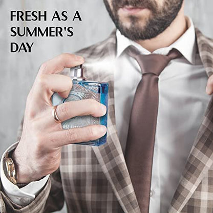 NovoGlow Verse Fresh for Men Eau De Parfum Spray - 3.4 Fl Oz Long Lasting Citrusy Floral & Woodsy Fragrance Avelisse