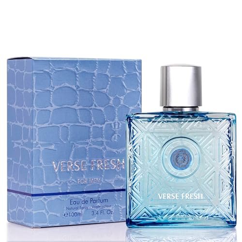 NovoGlow Verse Fresh for Men Eau De Parfum Spray - 3.4 Fl Oz Long Lasting Citrusy Floral & Woodsy Fragrance Avelisse