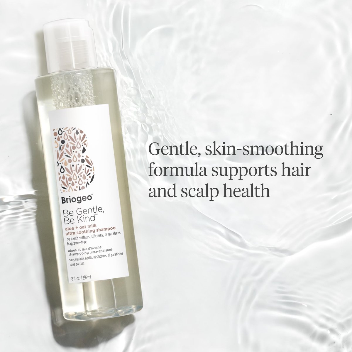 Briogeo Be Gentle, Be Kind Aloe + Oat Milk Ultra Soothing Shampoo - Fragrance-Free Sulfate-Free Shampoo for Sensitive Scalp & Hair - Vegan & Cruelty-Free - 8 fl oz - görsel 7