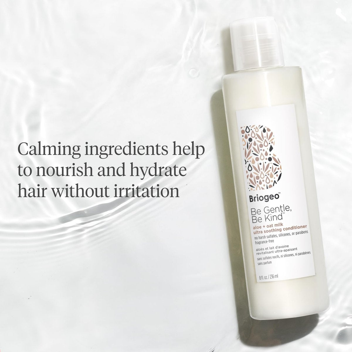 Briogeo Be Gentle, Be Kind Aloe + Oat Milk Ultra Soothing Conditioner - Fragrance-Free, Silicone-Free, Vegan & Cruelty-Free - 8 fl oz - görsel 7