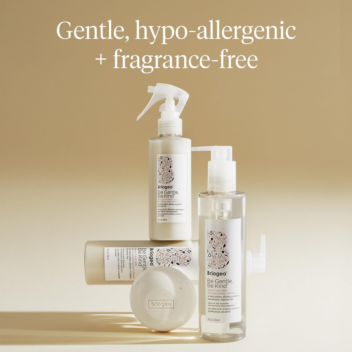 Briogeo Be Gentle, Be Kind Aloe + Oat Milk Ultra Soothing Detangling Spray - Fragrance-Free Leave-In for Sensitive Scalp & Hair, Silicone-Free, Vegan & Cruelty-Free, 6 fl oz Avelisse