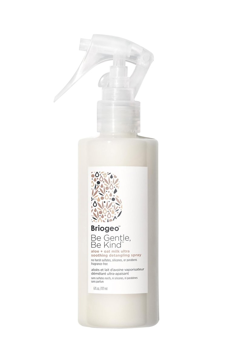 Briogeo Be Gentle, Be Kind Aloe + Oat Milk Ultra Soothing Detangling Spray - Fragrance-Free Leave-In for Sensitive Scalp & Hair, Silicone-Free, Vegan & Cruelty-Free, 6 fl oz Avelisse