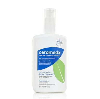 Ceramedx Gentle Foaming Facial Cleanser with Natural Ceramides for Dry, Sensitive Skin, Cruelty Free, Vegan & Fragrance Free, 8 fl oz Avelisse