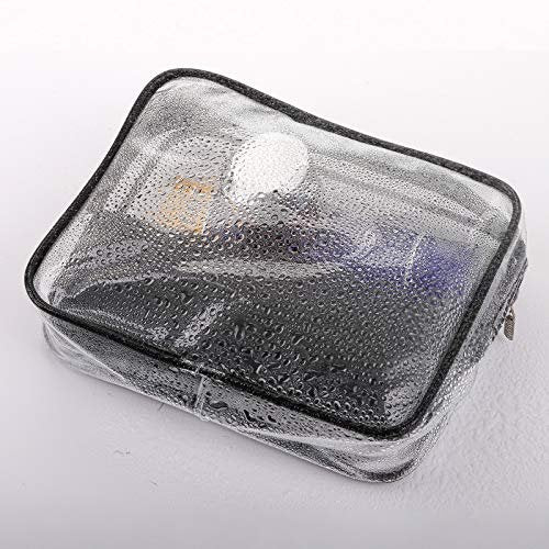 Hedume Set of 9 Clear Makeup Bags - TSA Approved Toiletry Bag Set, Waterproof PVC Travel Pouch with Zipper Handle Avelisse