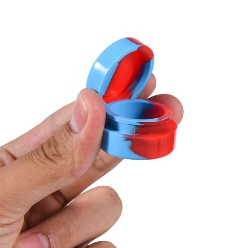 KISEER 30 Pcs 5ml Silicone Wax Containers Assorted Colors Multi Use Non Stick Wax Oil Storage Jars Avelisse
