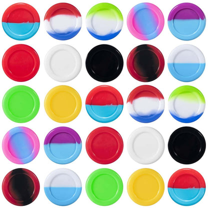 KISEER 30 Pcs 5ml Silicone Wax Containers Assorted Colors Multi Use Non Stick Wax Oil Storage Jars Avelisse