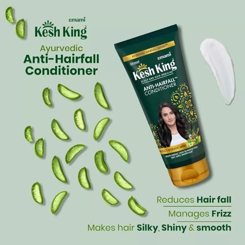KESH KING Anti-Hairfall Conditioner with 21 Natural Herbs & Aloe Vera - Frizz Control & Moisturizing Conditioner for Nourished Hair, 6.76 Fl Oz - görsel 4