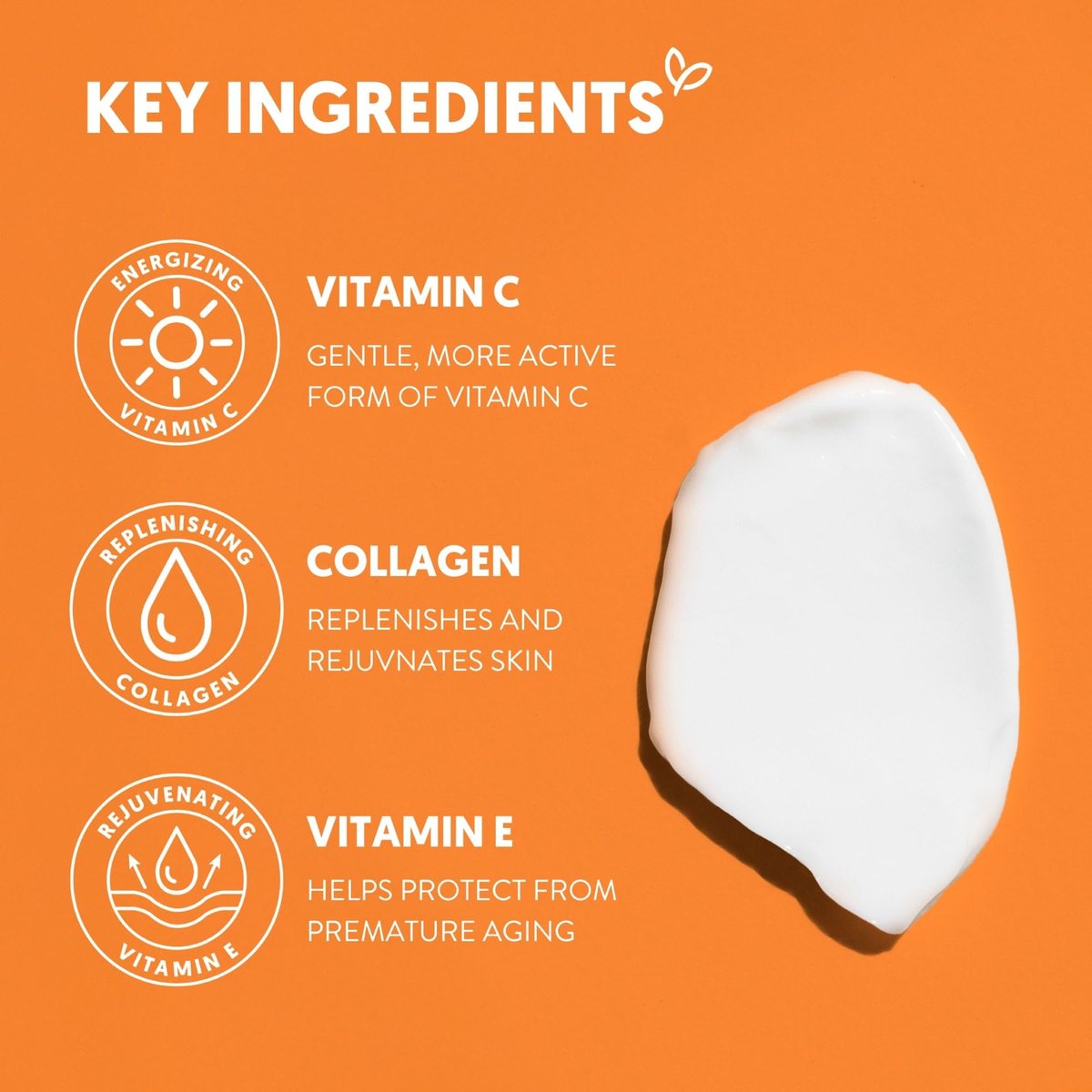 By Nature Vitamin C + Collagen Face Cream Cleanser - Daily Makeup Remover and Facial Wash from New Zealand (7 Oz) - görsel 9