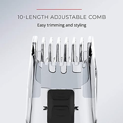 Remington All-in-one + Body Multigroomer 5000 - 10 Piece Stainless Steel Trimmer Set for Men Avelisse