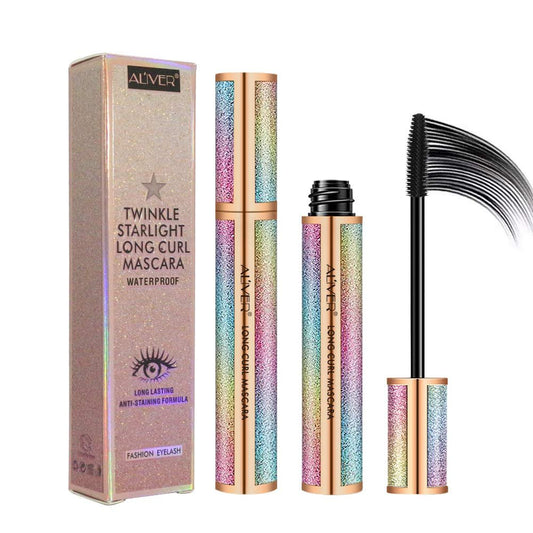 4D Silk Fiber Lash Mascara – Natural Smudge-proof & Waterproof Black Mascara for Thickening, Lengthening, No Clumping, Fuller Lashes Lasting All Day (1 Tube)