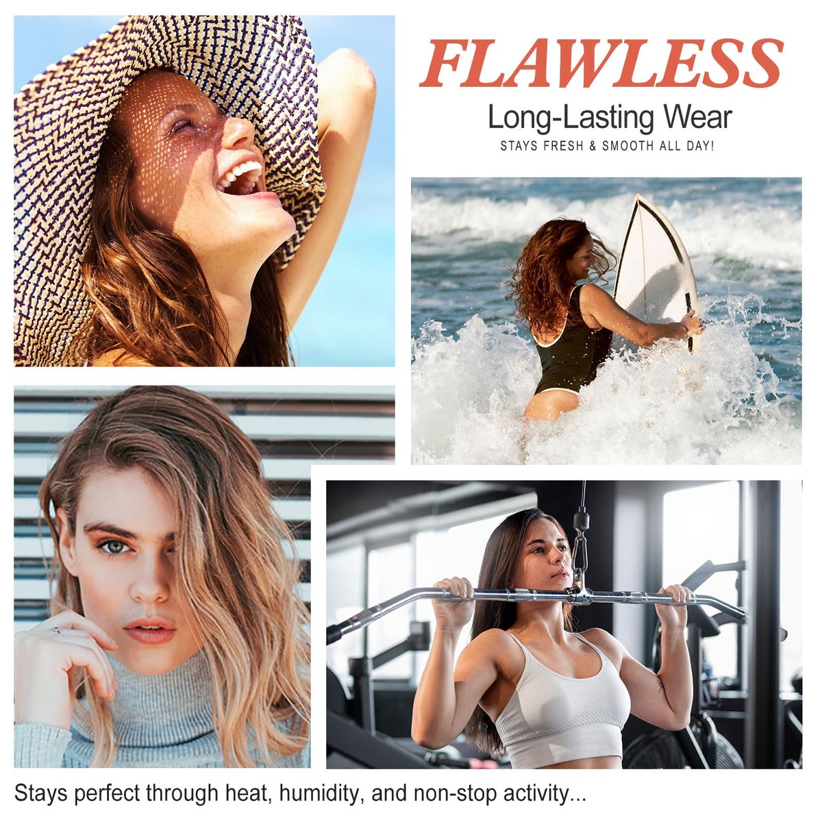 2-Pack Flawless Colour Changing Warm Skin Tone Foundation - Natural Blending, Moisturizing, Long Lasting Waterproof Liquid Foundation with SPF 15 for Face Makeup - görsel 5