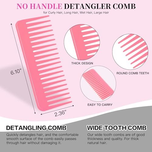 3D Bomb Curl Hair Brush - 360° Round Styling Brush, Detangling Hairbrush with Wide Tooth Comb for Curly, Long, Wet & Dry Hair - görsel 12