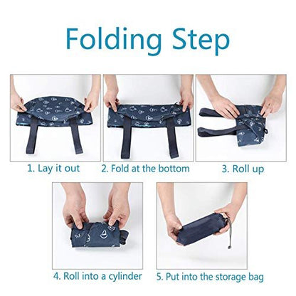 Collapsible Foot Soaking Bucket - Portable Travel Foot Bath Tub for Pedicure, Camping, and Home Use - Navy Blue