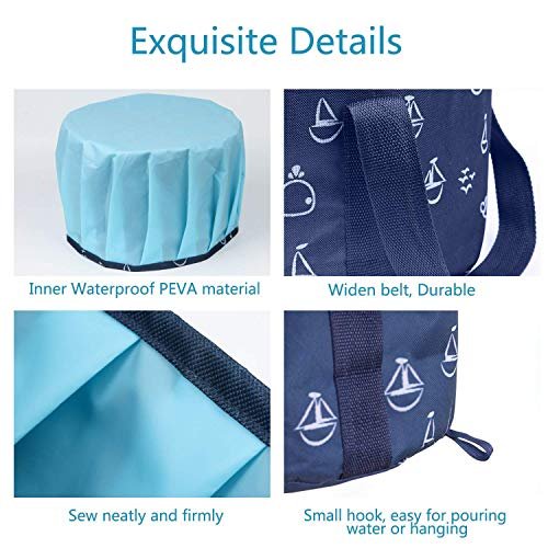 Collapsible Foot Soaking Bucket - Portable Travel Foot Bath Tub for Pedicure, Camping, and Home Use - Navy Blue - görsel 18