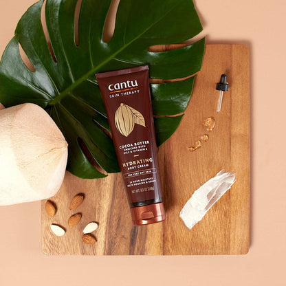Cantu Therapy Cocoa Butter Hydrating Body Cream for Very Dry Skin, 8.5 oz