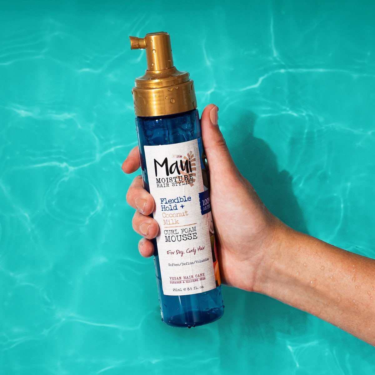 Maui Moisture Flexible Hold + Coconut Milk Curl Foam Mousse for Curly Hair Styling, No Drying Alcohols, Parabens or Silicone, 8.5oz - görsel 15