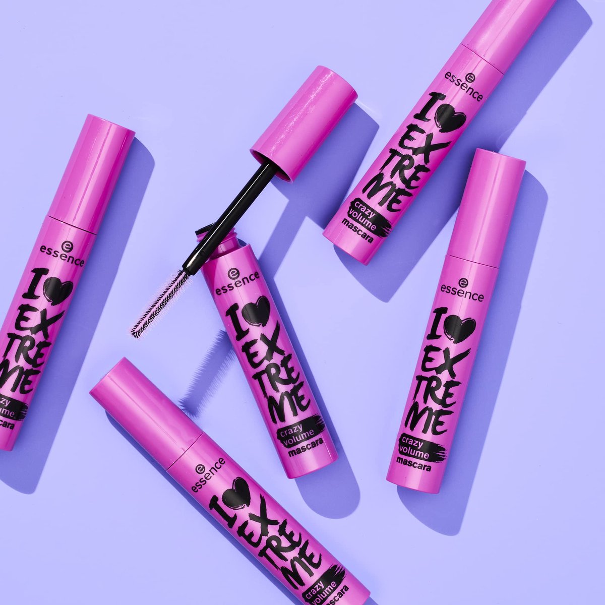 essence I Love Extreme Crazy Volume Mascara - Pack of 3 - Vegan & Cruelty Free, Paraben-Free, Extreme Black Avelisse