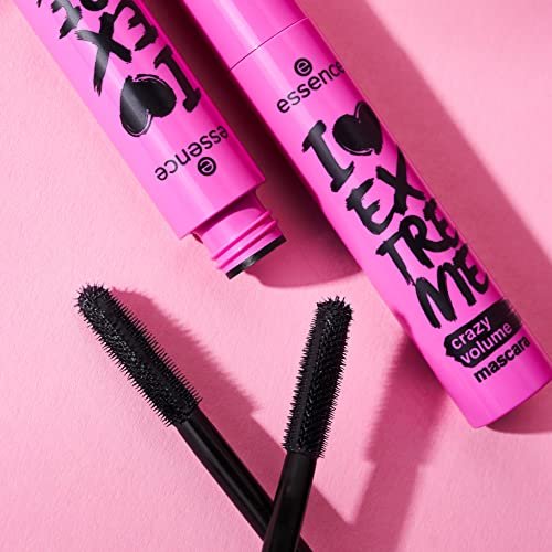 essence I Love Extreme Crazy Volume Mascara - Pack of 3 - Vegan & Cruelty Free, Paraben-Free, Extreme Black Avelisse