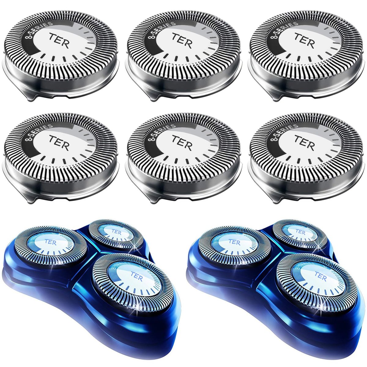 TERMATION HQ8 Replacement Heads for Philips Norelco Shavers, 6-Pack – Upgraded OEM Compatible Avelisse