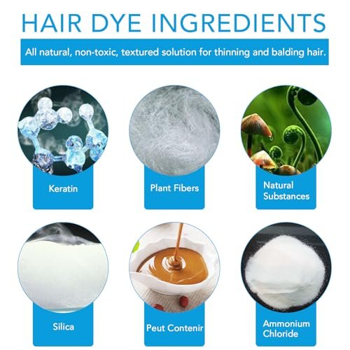 Dark Brown Hair Building Fibers - Instant Hair Thickening Fibers for Thinning Hair & Bald Spots, 0.97 oz - görsel 9