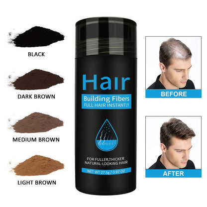 Dark Brown Hair Building Fibers - Instant Hair Thickening Fibers for Thinning Hair & Bald Spots, 0.97 oz