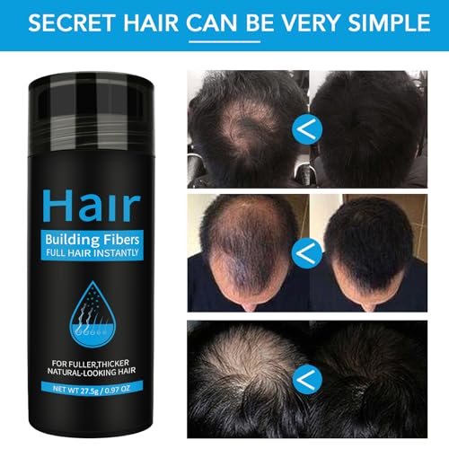 Dark Brown Hair Building Fibers - Instant Hair Thickening Fibers for Thinning Hair & Bald Spots, 0.97 oz - görsel 17