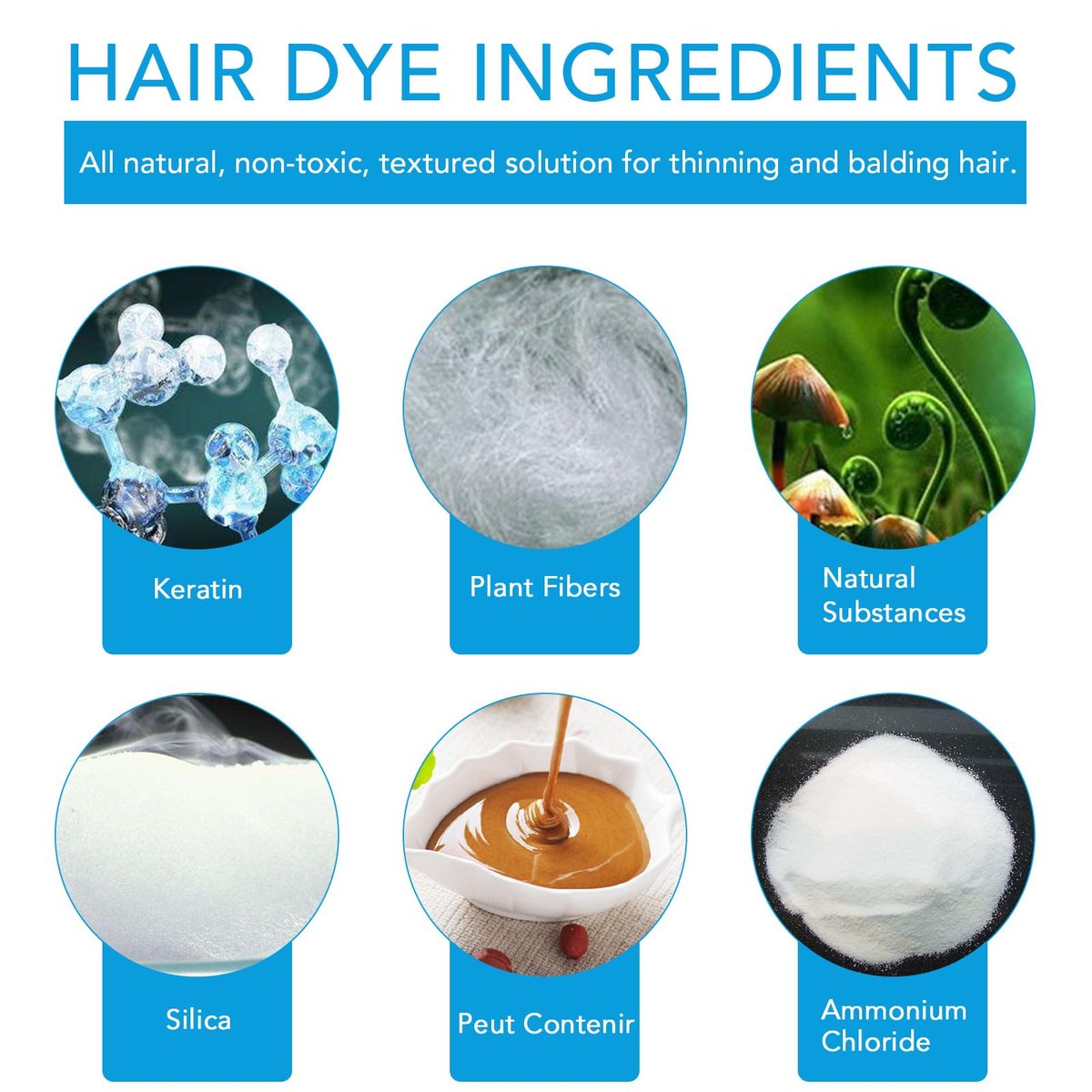 Dark Brown Hair Building Fibers - Instant Hair Thickening Fibers for Thinning Hair & Bald Spots, 0.97 oz - görsel 10