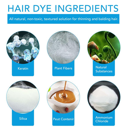 Dark Brown Hair Building Fibers - Instant Hair Thickening Fibers for Thinning Hair & Bald Spots, 0.97 oz