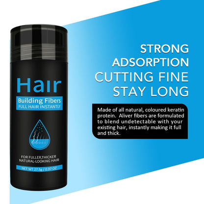 Dark Brown Hair Building Fibers - Instant Hair Thickening Fibers for Thinning Hair & Bald Spots, 0.97 oz