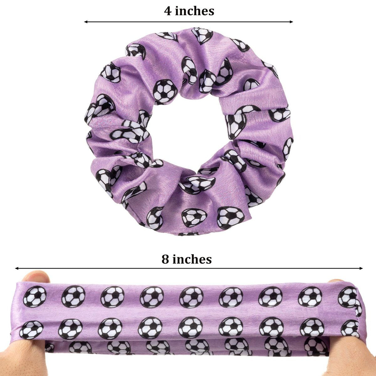 Syhood 16 Pieces Soccer Hair Scrunchies - Velvet Hair Ties for Girls, Women, Players & Coaches - Sporty Ponytail Holders for Teams - görsel 3