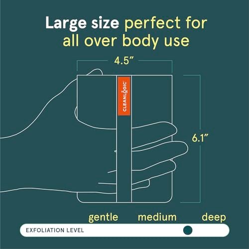 Cleanlogic Sport Exfoliating Body Scrubber – Large Exfoliator for Athletes, Daily Skincare Routine, 3 Count - görsel 8