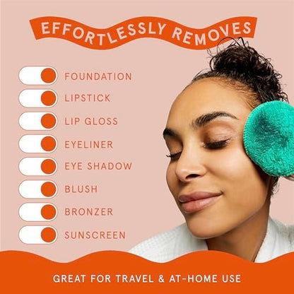CleanLogic Bath & Body Exfoliating Dual-Texture Facial Pads – Face Sponges for Cleansing & Softening Sensitive Skin, Makeup Remover Pads, Assorted Colors, 9 Count Value Pack