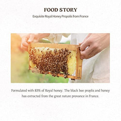 SKINFOOD Royal Honey Propolis Enrich Barrier Cream - 50% Black Bee Propolis & Royal Jelly Extract Face Cream - Propolis Serum for Skin - Royal Essence Facial Cream - 2.13 Fl. Oz (63 mL) Avelisse