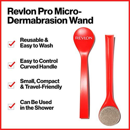 Revlon Microdermabrasion Wand – Real Diamond Grit Exfoliator for Smooth, Radiant Skin