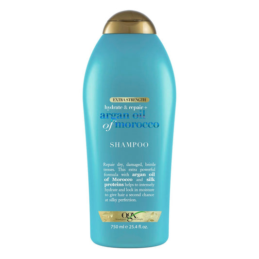 OGX Extra Strength Hydrate & Repair + Argan Oil of Morocco Shampoo for Dry, Damaged Hair - Paraben-Free, Sulfate-Free Surfactants, 25.4 Fl Oz Avelisse