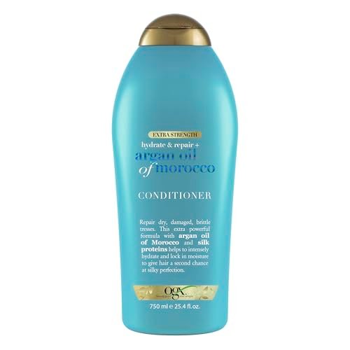 OGX Extra Strength Hydrate & Repair Argan Oil of Morocco Conditioner for Dry, Damaged Hair, 25.4 Fl Oz Avelisse