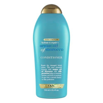 OGX Extra Strength Hydrate & Repair Argan Oil of Morocco Conditioner for Dry, Damaged Hair, 25.4 Fl Oz Avelisse
