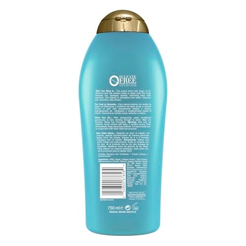 OGX Extra Strength Hydrate & Repair + Argan Oil of Morocco Shampoo for Dry, Damaged Hair - Paraben-Free, Sulfate-Free Surfactants, 25.4 Fl Oz Avelisse