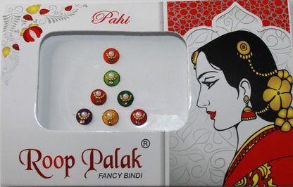 IS4A 10 Pack Bindi for Women - Multicolored Indian Bindi Stickers, Face Jewels & Forehead Decals