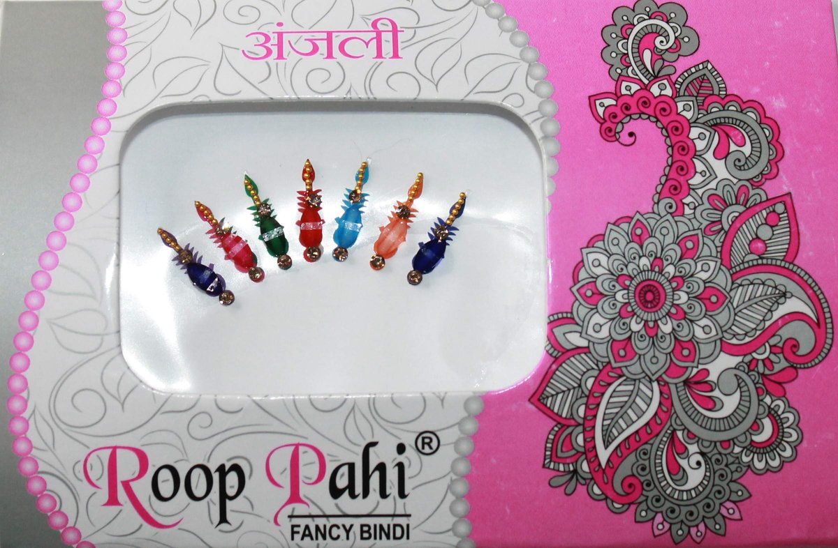 IS4A 10 Pack Bindi for Women - Multicolored Indian Bindi Stickers, Face Jewels & Forehead Decals - görsel 5