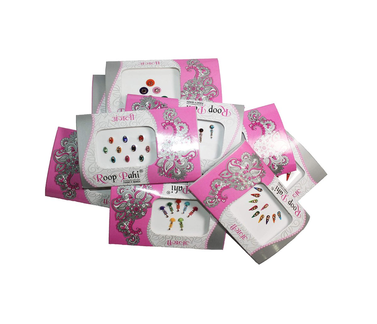 IS4A 10 Pack Bindi for Women - Multicolored Indian Bindi Stickers, Face Jewels & Forehead Decals - görsel 1