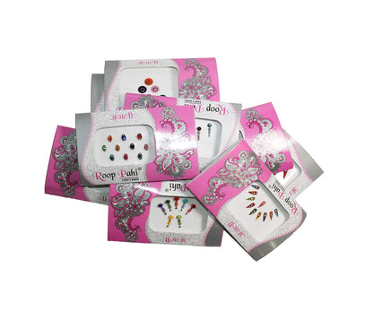 IS4A 10 Pack Bindi for Women - Multicolored Indian Bindi Stickers, Face Jewels & Forehead Decals